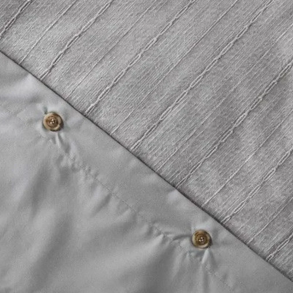 King Washed Loop Stripe Duvet Cover Bedding Set Gray - Hearth & Hand Threshold